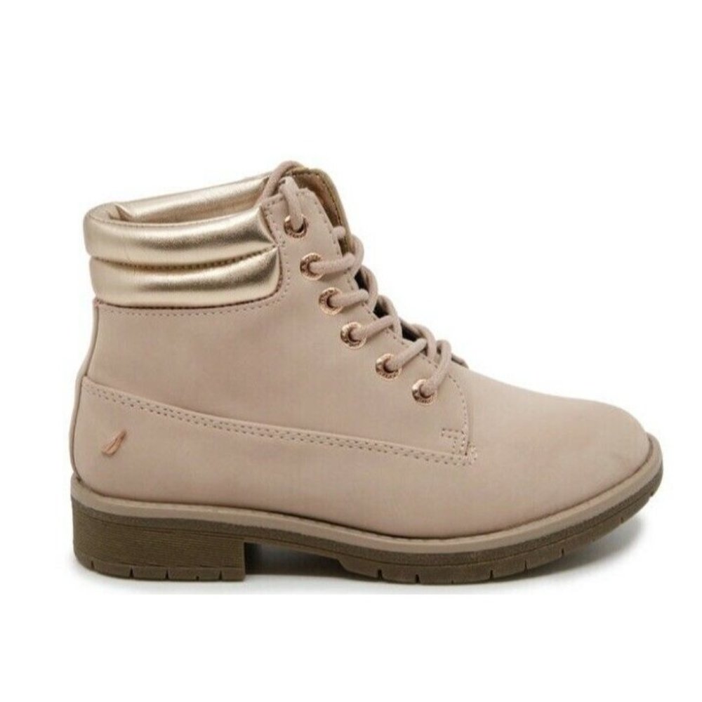Girl’s Ankle Boots Nautica Zabra Little Girl Boots Lace Up Blush Size 2 #KB0008 - Picture 7 of 11